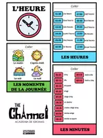 Vista previa - Tarjetas / Manipulativos - L’HEURE ET LES MOMENTS DE LA JOURNÉE – Livre à volets - página 1