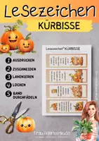 Vorschau - Mal- und Bastelvorlagen - Lesezeichen mit positiven Sprüchen - Kürbisse und Herbst - Seite 2