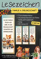 Vorschau - Mal- und Bastelvorlagen - Lesezeichen mit Sprüchen: Familie und Freundschaft (Herbstmotive) - Seite 1