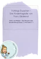 Vorschau - Arbeitsblätter - Frühlings Erwachen I Moritz und Melchior Sexualerziehung - Deckblatt