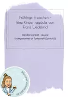 Vorschau - Arbeitsblätter - Frühlings Erwachen I Wendlas Tod I Szene III,5 - Deckblatt