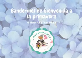 Vista previa - Decoración del aula - Banderines primaverales - página 1