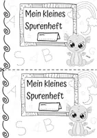 Vorschau - Mal- und Bastelvorlagen - Tierischer Schulstart – Mein kleines Spurenheft mit dem kleinen Drachen – Nachspurübungen – Vorschule – Vorlaufkurs – Schulanfänger - Seite 2