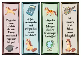 Vorschau - Anderer Materialtyp - Pferde Lesezeichen für die Pferdeklasse - 3 Varianten - Seite 2