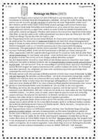 Vorschau - Arbeitsblätter - Kurzgeschichte "Montags im Büro": Text, Klassenarbeit, Bewertungsbogen, Kreativaufgaben - Seite 1