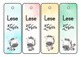 Vorschau - Anderer Materialtyp - Zebra Lesezeichen für die Zebraklasse - 3 Varianten - Seite 3