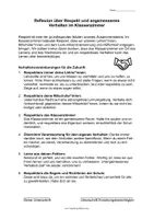 Vorschau - Merkblätter - Merkblatt über Respekt u. angem. Verhalten im Klassenzimmer - Seite 3