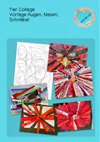 Vorschau - Mal- und Bastelvorlagen - Tier Collage Vorlage - Deckblatt