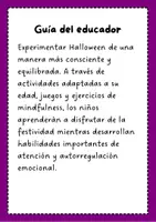 Vista previa - Hojas de trabajo - Mindfulness Temático Halloween | 🎃 Plan de Actividades y Juegos para Primaria (Educación Emocional) - página 2