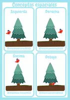 Vista previa - Tarjetas / Manipulativos - Conceptos espaciales temática invernal - página 1