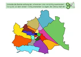 Vorschau - Arbeitsblätter - Wien - Puzzle Bezirke ordnen - Seite 1