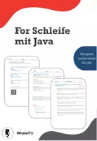Vorschau - Arbeitsblätter - For Schleife mit Java - Komplett vorbereitete Stunde - Deckblatt