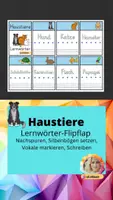 Vorschau - Arbeitsblätter - Lernwörter-Flipflap zum Thema „Haustiere“ - Deckblatt