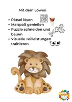 Vorschau - Mal- und Bastelvorlagen - Materialpaket LÖWE - Seite 1