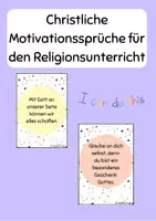 Vorschau - Merkblätter - Christliche Motivationssprüche - Deckblatt