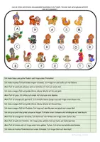 Vorschau - Arbeitsblätter - Leseverstehen Tiere - Deckblatt