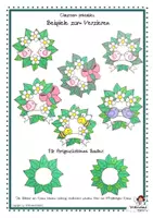 Vorschau - Mal- und Bastelvorlagen - Blumenkranz mit Bienen und Vögeln basteln - Kunst Sommer Frühling - einfache Bastelvorlage - Klasse 2-4 - Seite 3