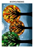 Vorschau - Mal- und Bastelvorlagen - Laubbäume bei Nacht - Kunstprojekt für den Herbst 🍂 November Tag - Seite 2