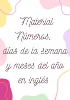 Vista previa - Refuerzo / NEE / Materiales de apoyo - FLIPBOOK DÍAS, MESES Y NÚMEROS DEL 1 AL 20 EN INGLÉS - Portada