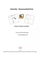 Vorschau - Arbeitsblätter - Getreide Test / LZK - Deckblatt