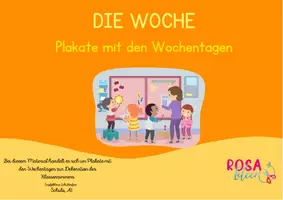 Vista previa - Decoración del aula - Die Woche. Plakate mit den Wochentagen. Los días de la semana en alemán. - Portada