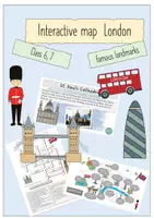 Vorschau - Arbeitsblätter - LONDON map -interaktives PDF (sights and quiz) class 6, 7 - Deckblatt