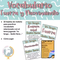 Vista previa - Juegos / Gamificación - Fuerza y Movimiento Juego Yo tengo... Quién tiene para practicar el vocabulario - Portada