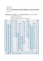 Vorschau - Quiz - Wortsuchrätsel: Begriffe zur Weimarer Republik (mit Lösung) - Deckblatt