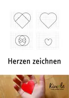 Vorschau - Arbeitsblätter - Herzen zeichnen mit Geodreieck und Zirkel - Deckblatt