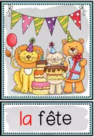 Vista previa - Tarjetas / Manipulativos - LA FÊTE - Tarjetas de imágenes y palabras - página 1