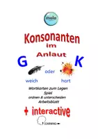 Vorschau - Unterrichtsreihen - G - K (Anlaut) 48 Wortkarten Spiel App - Deckblatt
