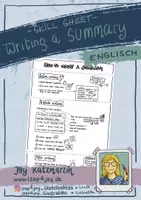 Vorschau - Merkblätter - Skill sheet - how to write a summary - Deckblatt