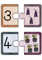 Aperçu - Jeux - Halloween Puzzle : Les nombres de 1 à 10 - Apprendre à compter Nombres 1-10 - Page 2
