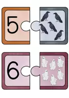 Aperçu - Jeux - Halloween Puzzle : Les nombres de 1 à 10 - Apprendre à compter Nombres 1-10 - Page 3