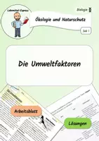 Vorschau - Arbeitsblätter - Die Umweltfaktoren / Ökologie & Naturschutz - AB & Lösungen - Deckblatt