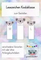 Vorschau - Anderer Materialtyp - Koala Lesezeichen zum Selbstgestalten - Deckblatt