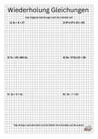 Vorschau - Arbeitsblätter - Mathe Gleichungen Übungen/Hausaufgaben Klasse 7/8 - Seite 3