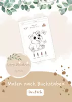 Vorschau - Arbeitsblätter - Malen nach Buchstaben - Deutsch - Unterricht - Deckblatt