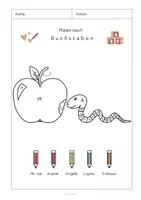 Vorschau - Arbeitsblätter - Malen nach Buchstaben - Deutsch - Unterricht - Seite 1
