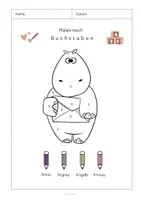 Vorschau - Arbeitsblätter - Malen nach Buchstaben - Deutsch - Unterricht - Seite 3