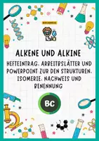 Vorschau - Stundenentwürfe - Alkene und Alkine – Einführung, Nomenklatur, E/Z-Isomerie & Bromwasserprobe | komplette Chemie-Unterrichtsstunde - Deckblatt