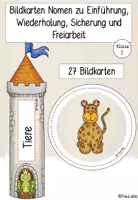 Vorschau - Bildkarten - Bildkarten Nomen im Land der Wortarten - Deckblatt