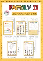 Vista previa - Hojas de trabajo - MY EXTENDED FAMILY: UNIT WORKSHEET PACK - Portada
