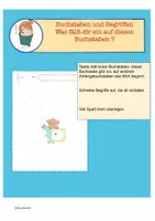 Vorschau - Arbeitsblätter - Was fällt dir ein auf diesen Buchstaben ? - Deckblatt