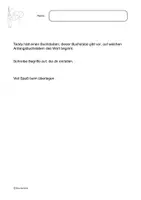 Vorschau - Arbeitsblätter - Was fällt dir ein auf diesen Buchstaben ? - Seite 1