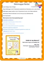 Vorschau - Stationenlernen - Lesen Wortebene Klettmappe Herbst - Seite 1