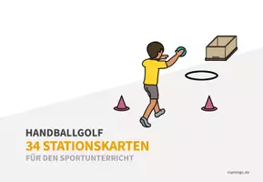 Vorschau - Stationenlernen - Handballgolf: 34 Stationskarten für den Sportunterricht - Seite 1
