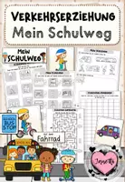 Vorschau - Arbeitsblätter - Verkehrserziehung: Mein Schulweg (ABs & Tafelmaterial) - Deckblatt