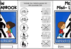 Vorschau - Arbeitsblätter - Verkehrserziehung: Verkehrsschilder (Mini-Lapbook & Tafelmaterial) - Seite 1
