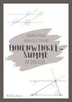 Vorschau - Arbeitsblätter - Arbeitsblatt Innenwinkelsatz im Dreieck inkl. Beweis - Deckblatt